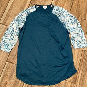 NWOT LulaRoe Long Sleeve Top Teal Color  Size XL
